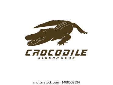 Crocodile Logo Vector. Alligator emblem template Illustration