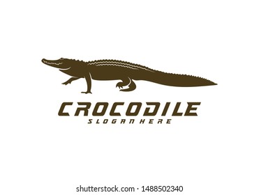 Crocodile Logo Vector. Alligator emblem template Illustration