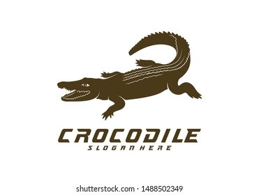 Crocodile Logo Vector. Alligator emblem template Illustration