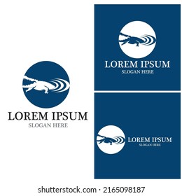 Crocodile logo vector template illustration