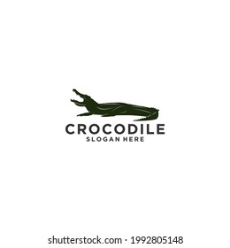 crocodile logo in white background