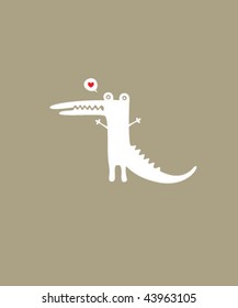 crocodile love greeting
