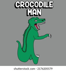 KROKODILE MANN STÄNDIG ÖFFNEN SEINEN MUND