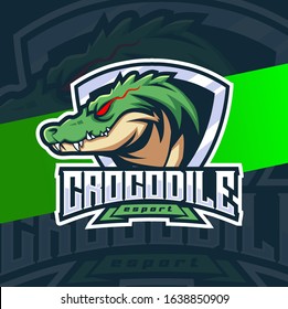 crocodile mascot esport lgoo design