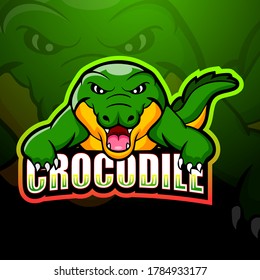 Crocodile mascot esport logo design