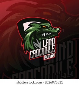 Crocodile mascot esport logo design