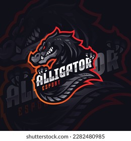Crocodile Mascot Esport Logo Design For Gaming club