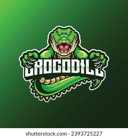 Crocodile Mascot Esport Logo Design For Gaming club