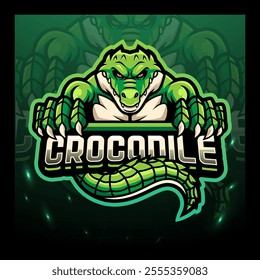 Crocodile mascot esport logo  design