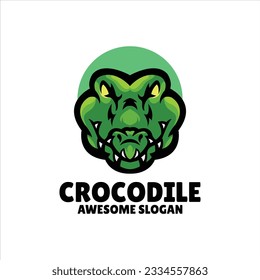 crocodile mascot illustration logo design