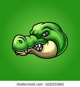 Crocodile mascot logo design illustration
