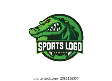 crocodile mascot logo design with modern illustration concept style for badge, emblem and tshirt printing. angry aligator illustration for sport team.