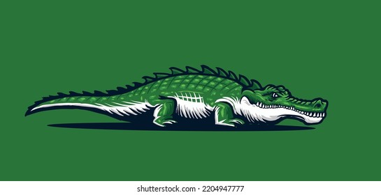 Crocodile mascot logo design. Vector logo illustration