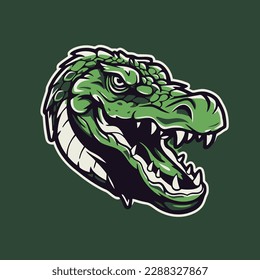 crocodile mascot logo design vector 