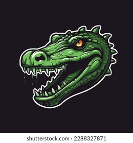 crocodile mascot logo design vector 
