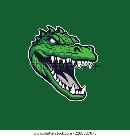 crocodile mascot logo design vector 