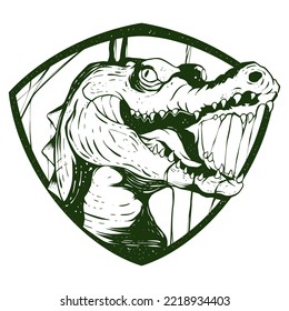 Crocodile mascot logo illustration vector hight resolutuion