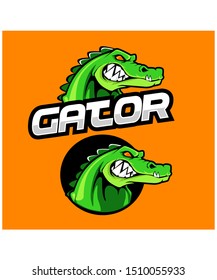 Crocodile mascot logo in vector