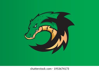 CROCODILE MASCOT LOGO VECTOR ILLUSTRATION