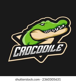 Crocodile Mascot Sport Logo Vector Template