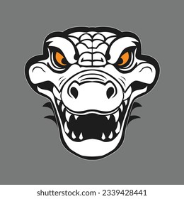 crocodile mascot vector illustration design template for branding, t-shirt, apparel