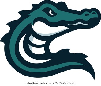 Crocodile Minimalist Logo Vector Illustrator