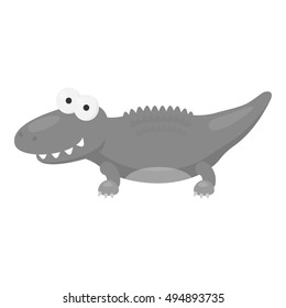 Crocodile monochrome icon. Illustration for web and mobile design.