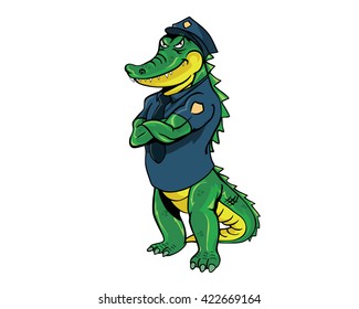 Crocodile Occupational Character - Police