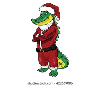 Crocodile Occupational Character - Santa Claus