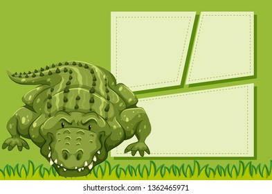 Krokodile auf Notenvorlage zur Illustration