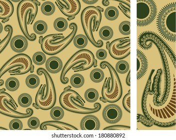 Crocodile paisley illustration vector