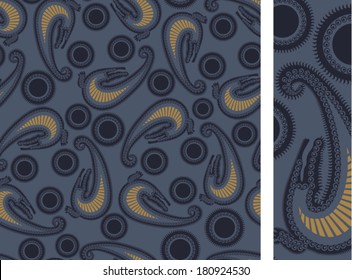Crocodile paisley illustration vector