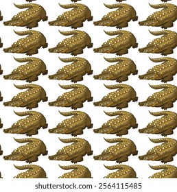 crocodile pattern design without background