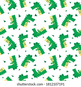 Crocodile pattern vector background for fabric print and other uses.