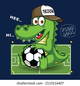 crocodile play ball tee graphic for print illustration t shirt vector art