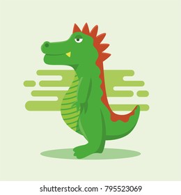 crocodile with punk hair