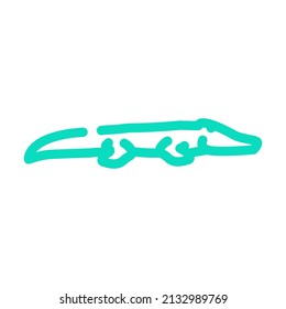 crocodile reptile color icon vector. crocodile reptile sign. isolated symbol illustration
