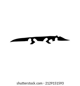 crocodile reptile glyph icon vector. crocodile reptile sign. isolated contour symbol black illustration
