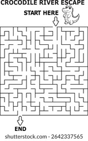 Crocodile river escape maze fun kids activity game