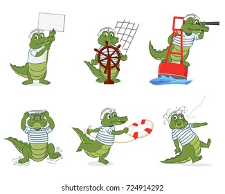 crocodile in sailor costume