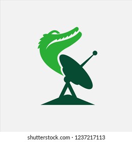 Crocodile Satellite Logo