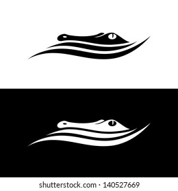 Crocodile sign - vector illustration