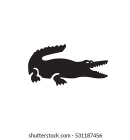 crocodile silhouette black icon vector