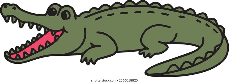 crocodile silhouette with cut out wings vector ill