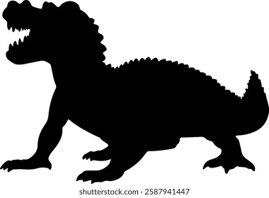 Crocodile silhouette illustration vector design.