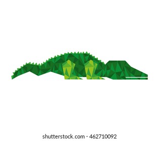 crocodile silhouette low poly icon vector illustration icon