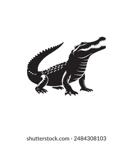 crocodile silhouette vector design eps