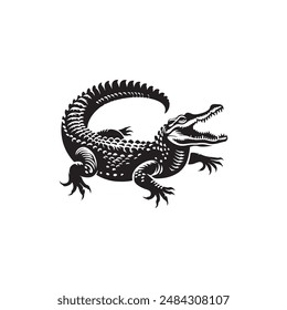 crocodile silhouette vector design eps
