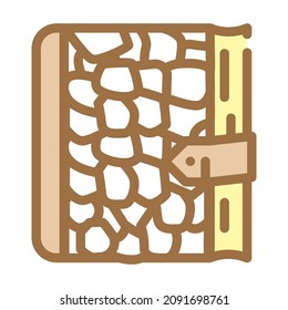 crocodile skin diary color icon vector. crocodile skin diary sign. isolated symbol illustration