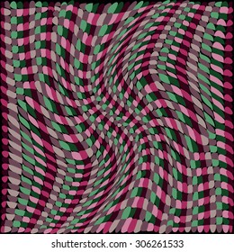 Crocodile skin pattern. Print with different geometric shapes. Colorful square pattern.